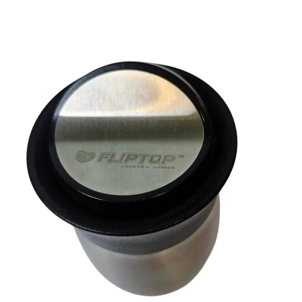 MetroKane stainless steel cocktail Shaker, flip top, 20 oz.